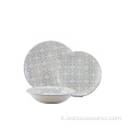Dinnerware in ceramica in porcellana di stampa di lusso all&#39;ingrosso